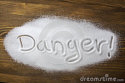 Danger of too much salt â€“ Health Hazard Stock Photo